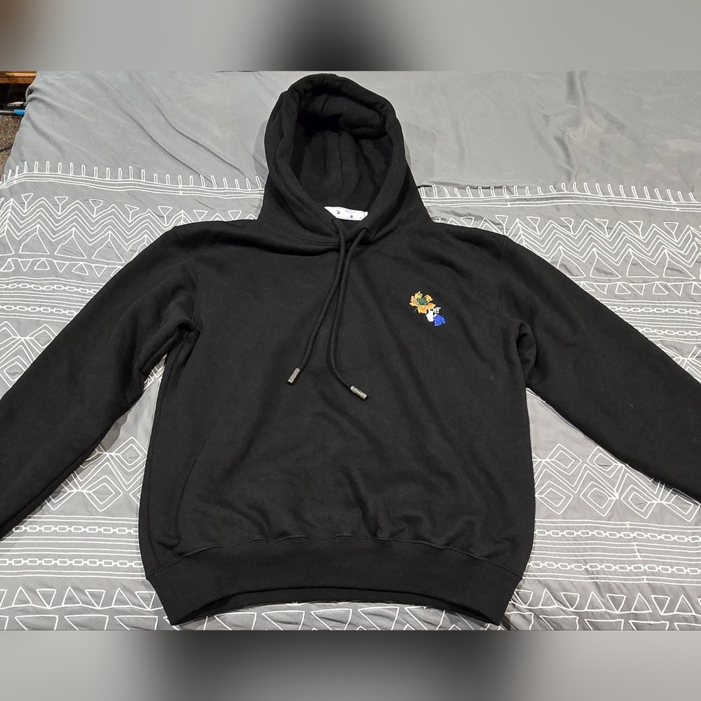 Off-White Black Leaves Arrows Hoodie Size Medium